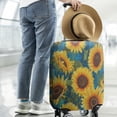 thumbnail image 2 of Blue Sunflower Pattern Luggage Cover Fashion Suitcase Cover Baggage Covers Fit 25-28 Inch Luggage (Go Travel), 2 of 5