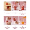 thumbnail image 4 of Btomtd 17oz Personal Size Portable Juicer Cup, USB Rechargeable Juicer Machines, Easy To Use Juicer for Fruits and Vegetables, White, 4 of 6