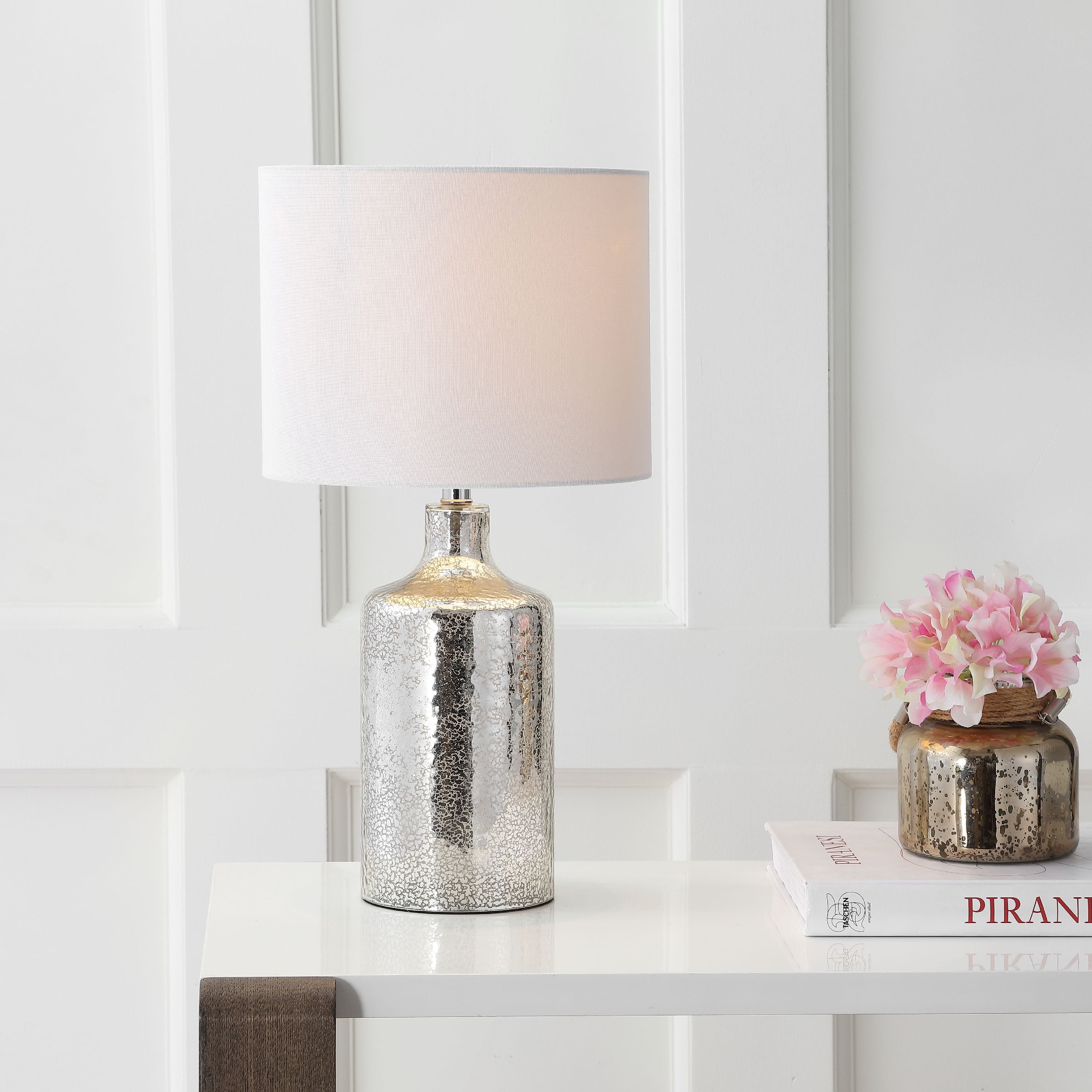 Safavieh Danaris Rustic 19 in. H Table Lamp, Silver/Ivory