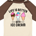 thumbnail image 4 of Inktastic Life is Better with Ice Cream Boys or Girls Long Sleeve Baby Bodysuit, 4 of 5