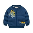 thumbnail image 2 of AMERTEER Cardigan Décontracté à Manches Longues pour Garçons Veste de Baseball Cardigan Haut, 2 of 5