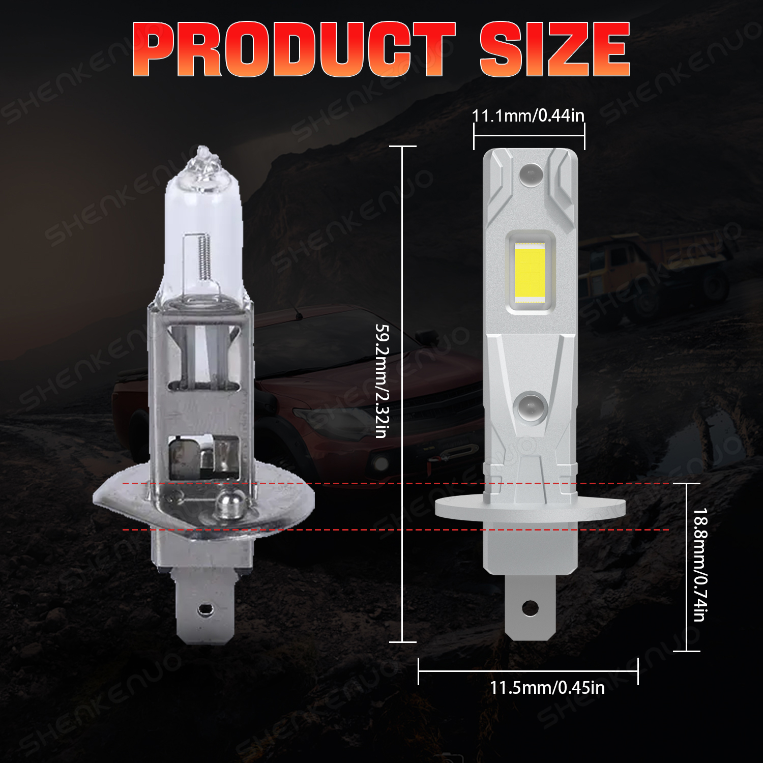 Fits 2002-2004 Acura RSX Headlight Bulbs H1 High & Low Beam Replacement Kit 4pcs
