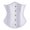 White, variant on Womens Solid Short Boned Corset Top Firm Control Waist Trainer Seamless Comfortable Shapers Black XXXXL