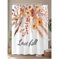 thumbnail image 4 of Fsddascl Fall Botanical Shower Curtain Set - Long 72" x 84" Washable Bathtub Curtain with 12 Hooks, Thanksgiving Floral Leave Autumn Rustic Waterproof Fabric Stall Shower Curtains for Bathroom, 4 of 6