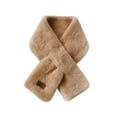 thumbnail image 2 of Faux Fur Scarf for Women Scarves Neck Shrug for Fall Winter Coat Dress(Brown), 2 of 3