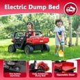 thumbnail image 4 of karbost 2 Seater 24V Kids Electric Ride On Dump Truck 4WD Remote Control EVA Tires Red, 4 of 7