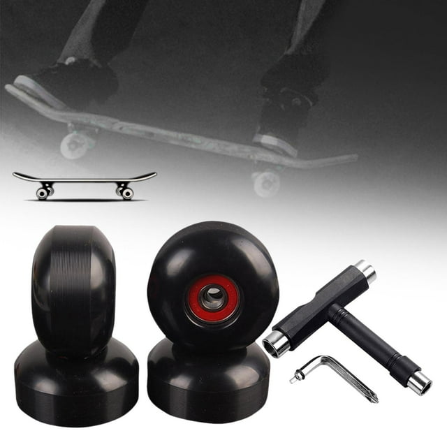 Ruedas de monopatín 4PCS 95A con rodamientos de resistencia y herramientas de llave de mantenimiento de reparación, material sólido y resi Rodamiento DYNWAVEMX Ruedas de skate