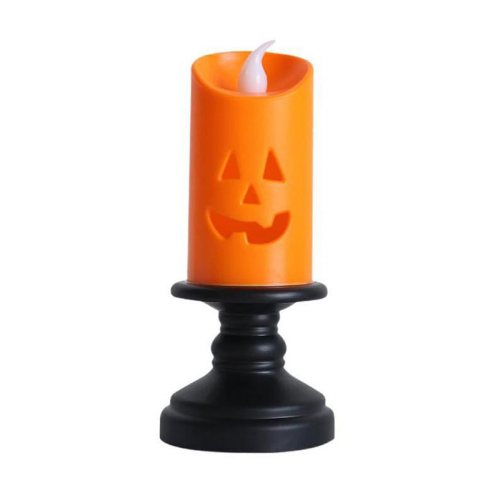 6 PACK Halloween Pumpkin Candle Light, Halloween Orange Flameless Candle Lights LED Lamps Festival Decor Light for Halloween Party - image 2 of 13