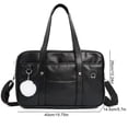 thumbnail image 2 of HUISZJ Shoulder Bag, Leisure Tote Bag, PU Leather Shoulder Bag for Work Travel Outdoor (Black), 2 of 7