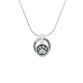 thumbnail image 2 of Delight Jewelry Silvertone Paw in Circle Gymnastics Ring Charm Necklace, 18", 2 of 4