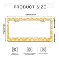 thumbnail image 6 of White Daisy on Yellow License Plate Frames for Women Men Car Plate Holder Cover Metal Tag Aluminum Car Accessories Front Rear Plate Decor, 6 of 6