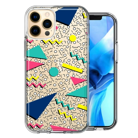 MUNDAZE for Apple iPhone 11 Pro 90's Swag Shapes Design Double Layer Phone Case Cover