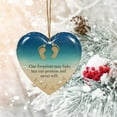 thumbnail image 3 of Beach Love Heart Ornament, Exquisite Ceramic Heart-Shaped Beach Love Pendant Ornaments, Mini Keepsake Christmas Ornament, Ceramic Pendant Christmas Tree Hanging Decor A, 3 of 6