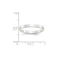 thumbnail image 3 of Solid 14k White Gold 2.5mm Flat Wedding Band Size 7, 3 of 3