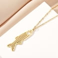 thumbnail image 2 of Zebrafish Gold Fish Necklace Biology Gift Geek Lucky Charm Jewelry Pendant, 2 of 4