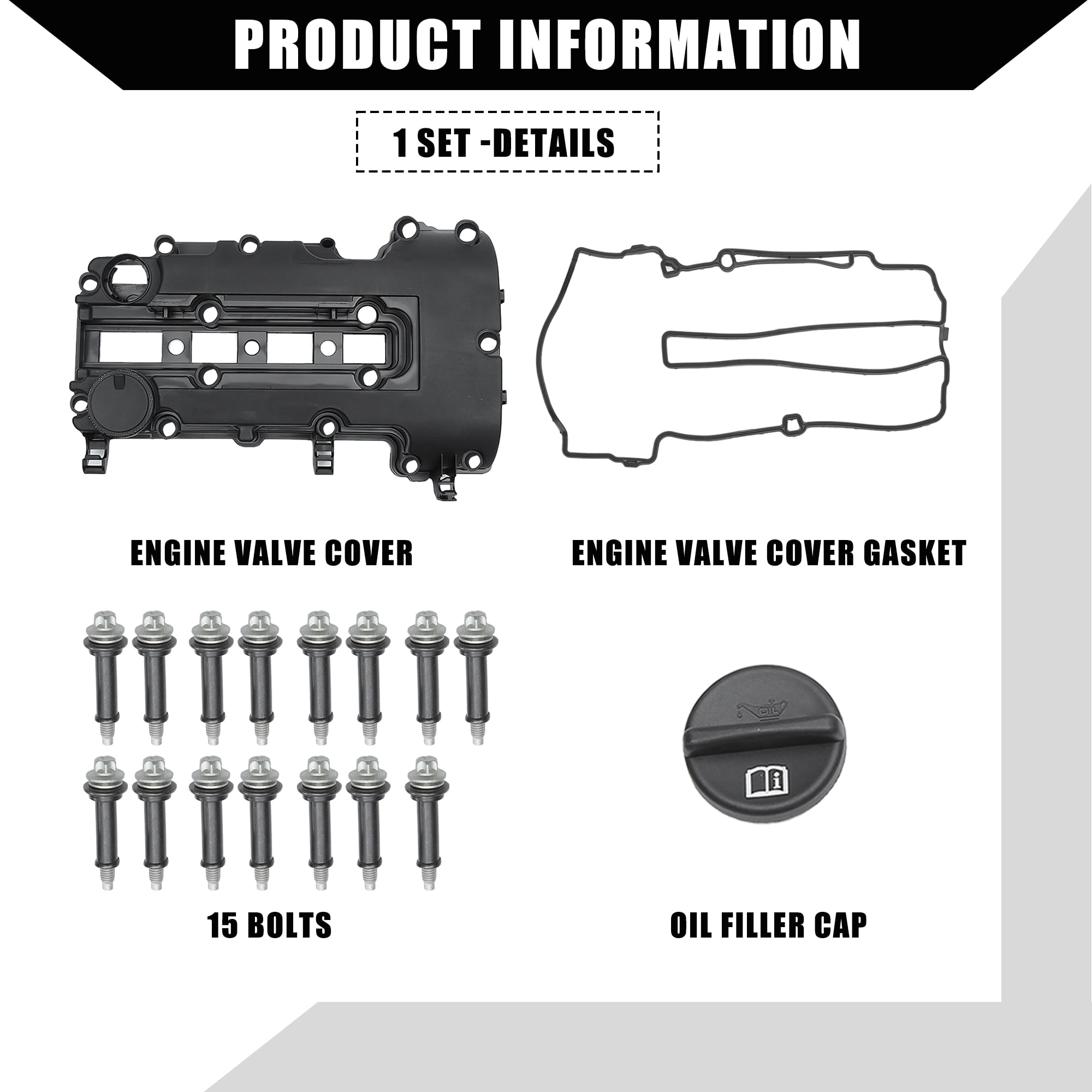 Unique Bargains Engine Valve Cover (No.55573746/25198498/25198874 