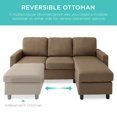 thumbnail image 3 of Best Choice Products Upholstered Sectional Sofa for Home, 3 of 8