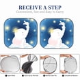 thumbnail image 5 of Kdxio Cute Elephant Sitting In The Moon With Little Bunny Print 2-Piece Sun Shade Front Windshield - Foldable Car Front Window Sunshades For Most Sedans Suv Truck, 5 of 6