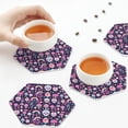 thumbnail image 5 of Kdxio cute Skull rainbow mushroom Funny Coasters,4 Pcs Leather Coasters,Housewarming Gifts,Protect Furniture from Water Marks Scratch and Damage, 5 of 6