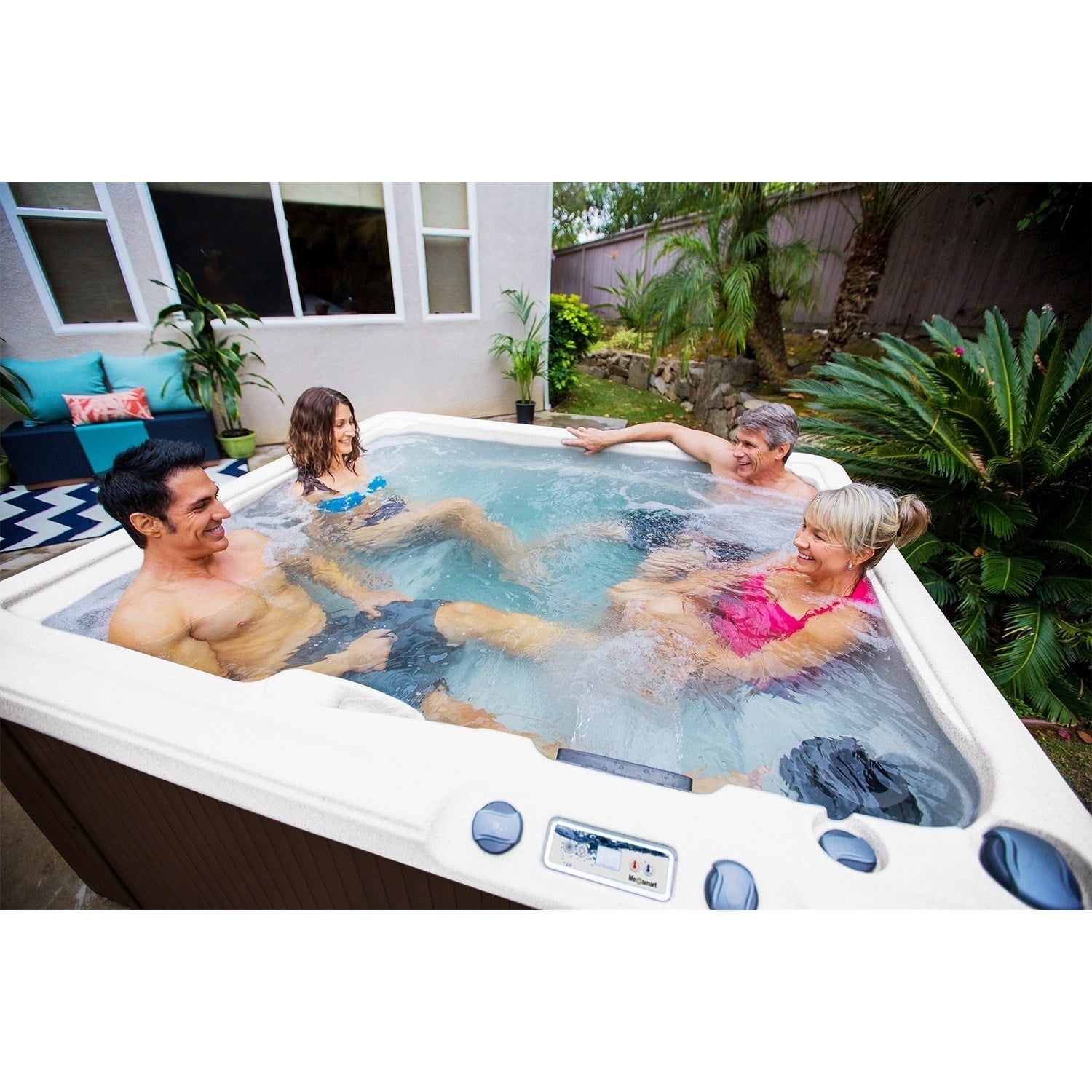 Lifesmart LS350 Plus 5-Person 28-Jet Spa Arctic White Espresso