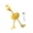 Yellow, variant on Cartoon Chicken Nightlight 3 Modes Setting Dimmer USB Rechargeable Lamps Plastic Texture Suitable for Infant Rooms