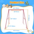 thumbnail image 6 of PRINIC A Frame Swing Stand Heavy Duty Sturdy Metal Frame Large Size with Ground Anchored All Weather Usage for Backyard, 71" Height Holds Up to 550lbs (Swing NOT Included), 6 of 10