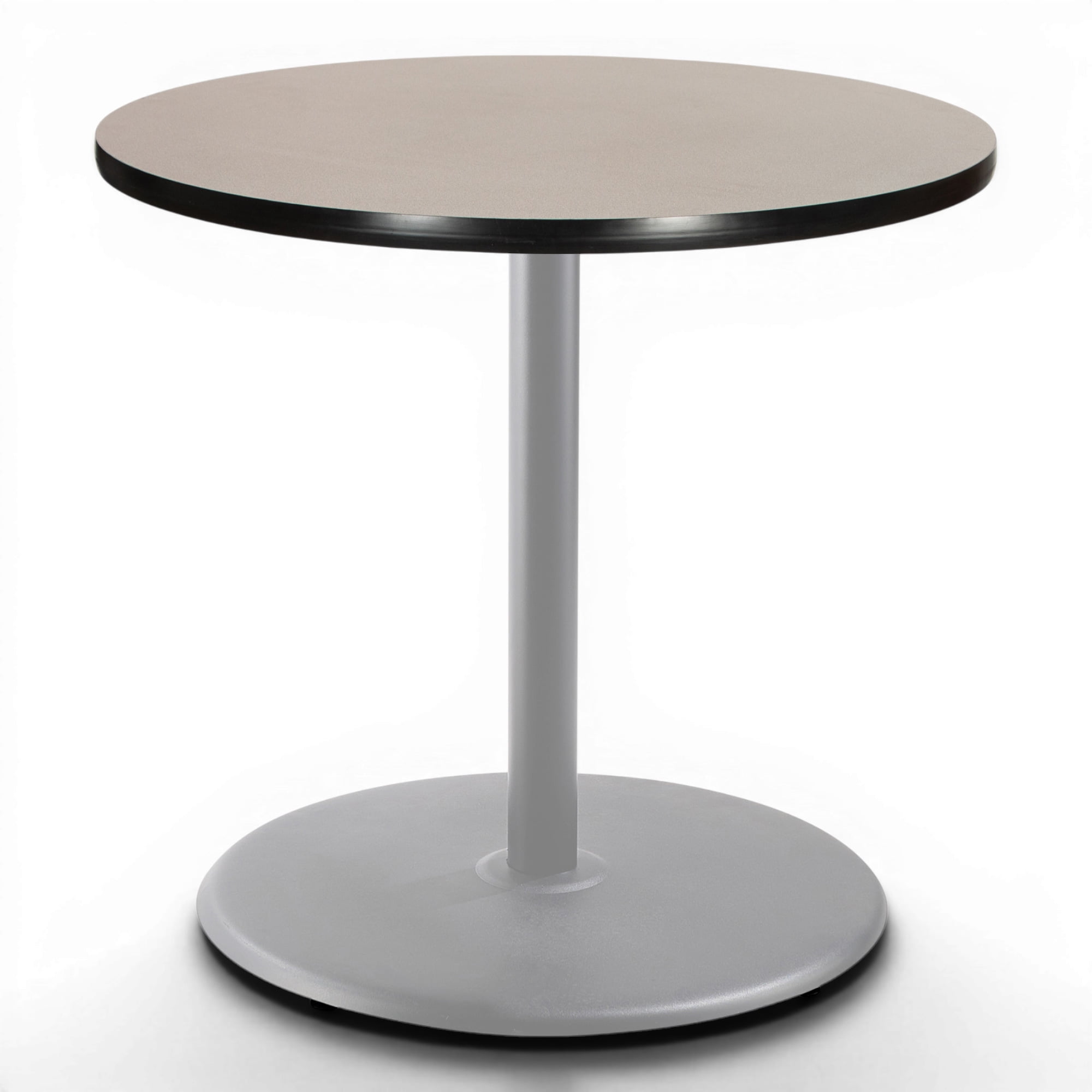 Hampden Furnishings Bennet Collection Steel Frame 36" Round Top, Round Base, 36" Height, Cafe Table Grey Frame/Grey Nebula Top