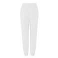 thumbnail image 6 of IYYVV Sweatpants for Women with Pockets Elastic Waist Pants Cinch Bottom Pants Solid Color Womens Joggers Sweatpants 2024 White 2XL, 6 of 6