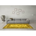 thumbnail image 3 of Ahgly Company Indoor Round Persian Yellow Traditional Area Rugs, 3' Round, 3 of 4