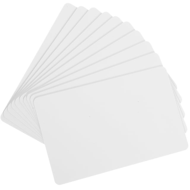 Tarjeta de membresía de DIY 10pcs etiquetas de plástico en blanco etiquetas de tarjetas de presentación en blanco etiqueta para tienda