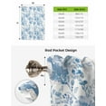 thumbnail image 6 of Navy Blue Flowers Tie Up Curtains for Kitchen Bathroom Bedroom Windows 63 Inch Length, Watercolor Summer Botanical Floral Balloon Drape Curtains Shade Rod Pocket Drapery Curtain Panel, 52"x63", 6 of 7