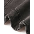thumbnail image 6 of DARING DIVA Women's Crop Denim Cardigan Cap Sleeve Jean Jacket S Black Gray, 6 of 6