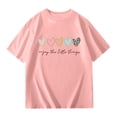 thumbnail image 7 of LRen Cute Girls Shirts 10-12 Girls Graphic Print Crew Neck Short Sleeve Cotton Blouse Kids Girls Casual Comfortable Loose Fit Summer Pullover Tops, 7 of 7