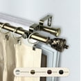 thumbnail image 2 of Thema 13/16" Double Bay Window curtain rod Adjustable 20"-36", 38"-72" - Antique Brass,(ABay-94-4D), 2 of 4