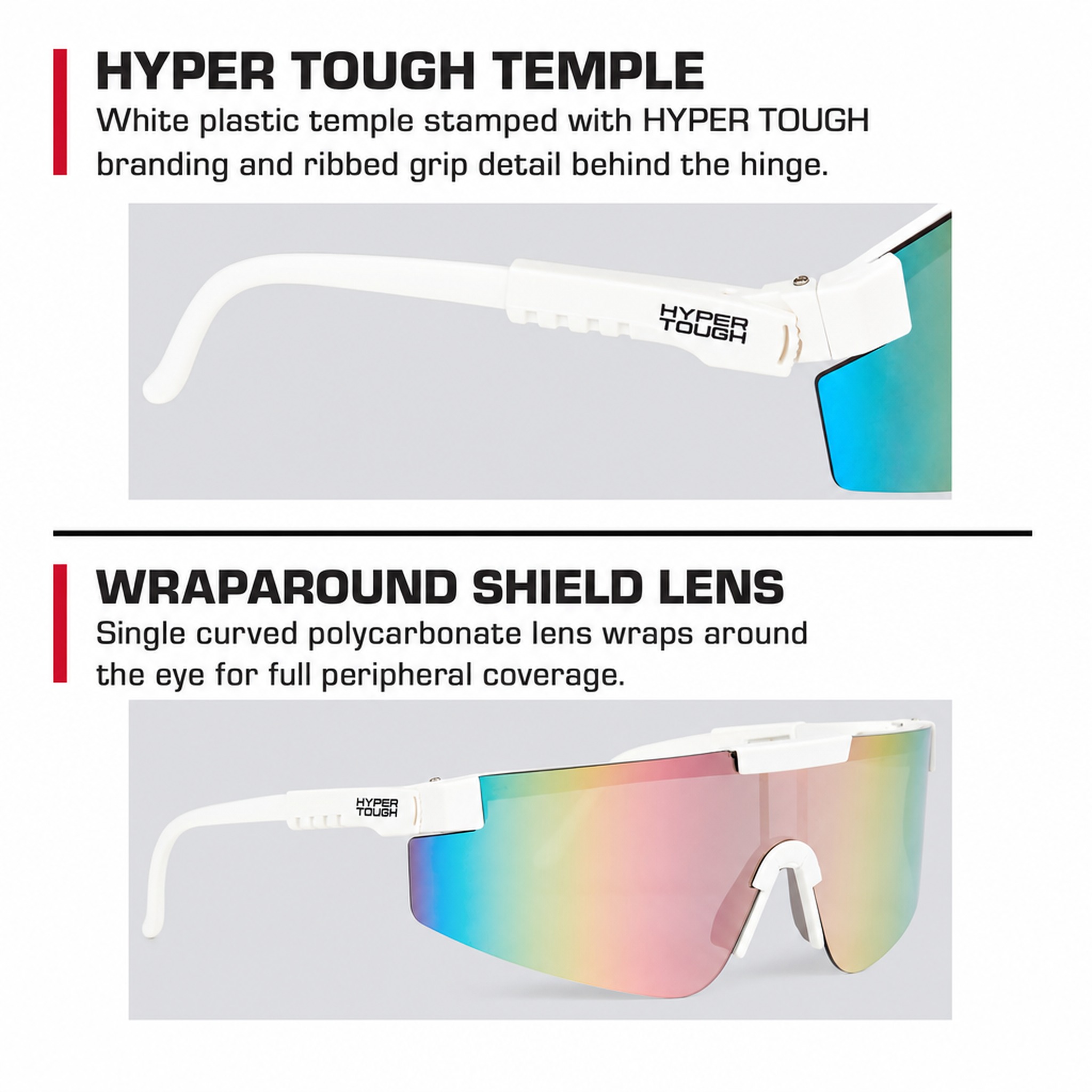 Hyper Tough Wraparound Safety Glasses with Anti-Scratch Coating photo 4