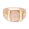 thumbnail image 3 of AFFY Cross Signet Ring Two Tone In 14K Rose Gold Over 925 Sterling Silver, Ring Size 14, 3 of 4