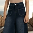 thumbnail image 5 of Timegard Womens Wide Leg Jean Pants High Waisted Baggy Denim Pants Summer Trousers with Pockets Streetwear, 5 of 5