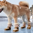 thumbnail image 1 of Chaussures d'Extérieur Durables pour Chiens - Toutes Races Chaussures Confortables à Semelle en Caoutchouc TPR pour l'Hiver Usage Intérieur Extérieur 4 Pcs, 1 of 5