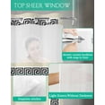 thumbnail image 4 of No Hook Shower Curtain with Snap in Liner, Chinese Style Pattern Khaki Background Hotel Shower Curtains for Bathroom, Washable Shower Curtain Liner Set with Mesh Top Window, 72"x72", 4 of 6