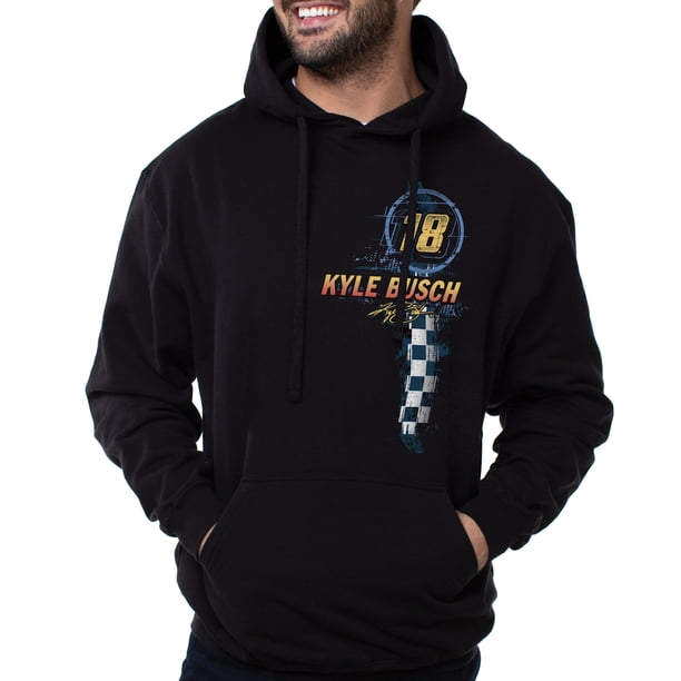 Camiseta DelSol Sudadera con capucha NASCAR Kyle Busch 8 Negro L 1 Pc
