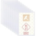 thumbnail image 1 of 10 protectores de hojas transparentes de 8.3 x 12 pulgadas, de plástico, para papel A4. Fundas rígidas impermeables para documentos y fotos. Protectores de impresión para menús y archivos., 1 of 9