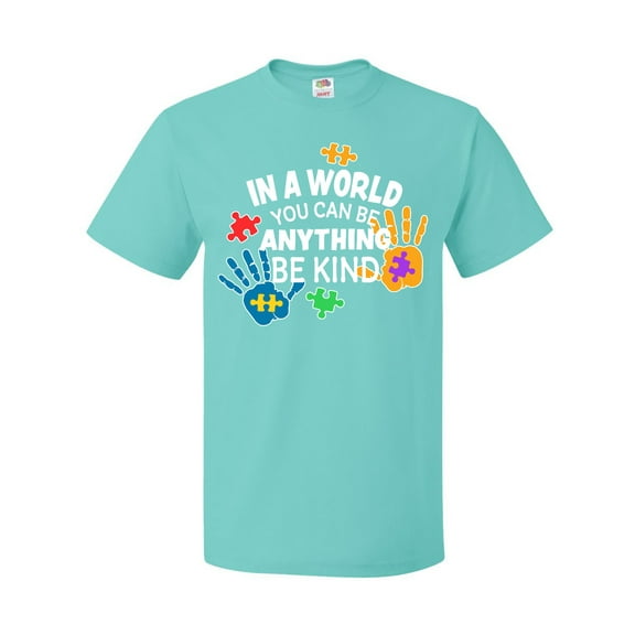 Inktastic In a World You Can Be Anything Be Kind Autism Awareness T-Shirt