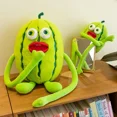 thumbnail image 4 of Almohada larga de pepino para dormir, juguete de felpa verde, regalo de cumpleaños para niñas, novedad223, 4 of 5