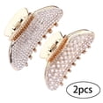 thumbnail image 7 of Vjnyvs 2pcs Glitter Rhinestone Hair Claws Clips For Women Alloy Hairpins Crab Clamp Horsetail Grab Clip Fashion Hair Accessories, 7 of 7