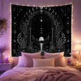 thumbnail image 2 of Celestial Moon Above a Mountain Lake Within a Stone Arch, Serene Gothic for Astronomy Fans, Lunar Wall Art, Housewarming Gift, Tapestry Wall Hanging for Bedroom and Studio, 2 of 7