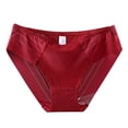 thumbnail image 2 of Blmnix Plus Size Underwear Women Hipster Panties Breathable Boxer Red Cotton Underwear Women,XXL, 2 of 5