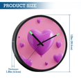 thumbnail image 3 of Indoor 12' Voice-Activated Luminous Decoration Wall Clock With LED Night Light Digital Art, 3 of 8