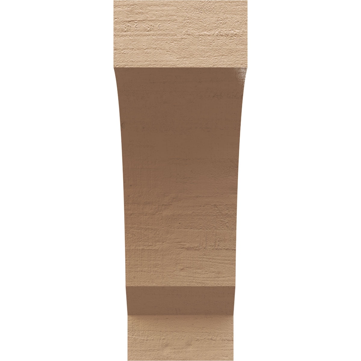 6"W x 12"D x 18"H Classic Moab Rough Cedar Woodgrain TimberThane Corbel, Primed Tan