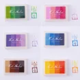 thumbnail image 3 of 1PCS 4 colors Inkpad Ink stamp pad Colorful Cartoon Craft Inkpad set for DIY funny work Fingerprint Scrapbooking Accessories Purple gradient, 3 of 5