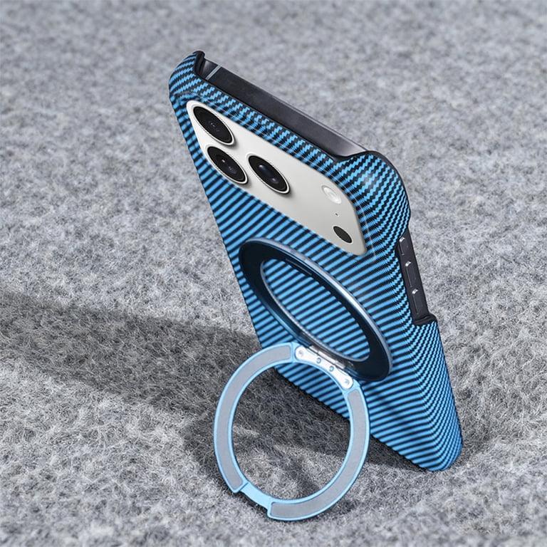 Ultra-Slim Carbon Fiber for iPhone 17 Pro Max Case with 360 Rotating  Invisible Ring Holder Stand, Compatible with MagSafe, Luxury Anti-Slip  Shockproof Military Protection Phone Cover, Purple - Walmart.com